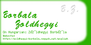 borbala zoldhegyi business card